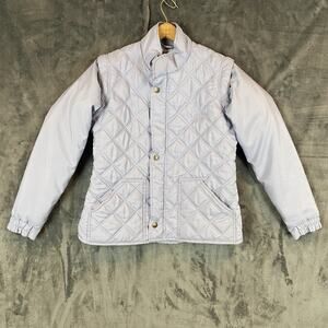 tuff rider duet girl's xl equestrian jacket vest combo lavender quilted